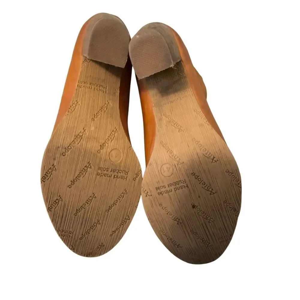 Antelope Tan Leather Ankle Booties